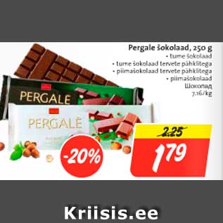 Allahindlus - Pergale šokolaad, 250 g