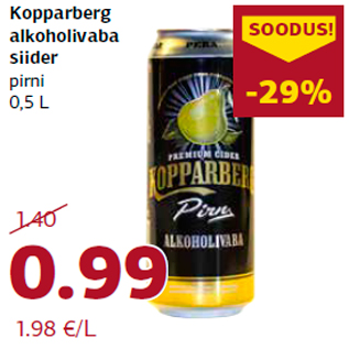 Allahindlus - Kopparberg alkoholivaba siider