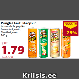 Allahindlus - Pringles kartulikrõpsud