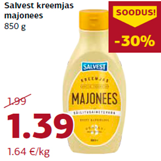 Allahindlus - Salvest kreemjas majonees 850 g