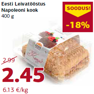 Allahindlus - Eesti Leivatööstus Napoleoni kook 400 g