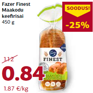 Allahindlus - Fazer Finest Maakodu keefirisai 450 g