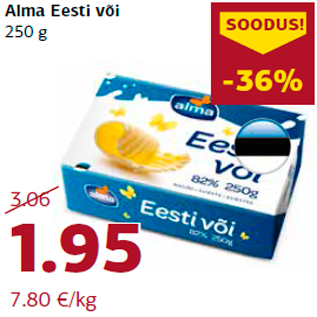 Allahindlus - Alma Eesti või 250 g