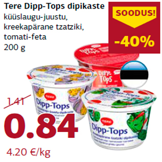 Allahindlus - Tere Dipp-Tops dipikaste