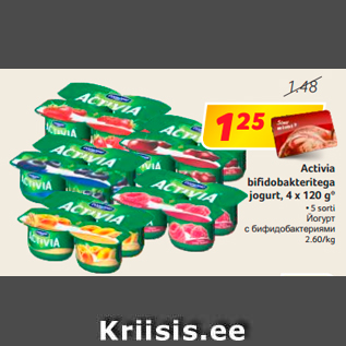 Allahindlus - Activia bifidobakteritega jogurt, 4 x 120 g*