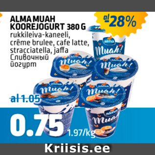 Allahindlus - ALMA MUAN KOOREJOGURT 380 G