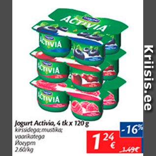 Allahindlus - Jogurt Activia