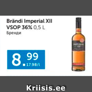 Allahindlus - Brändi Imperial XII VSOP