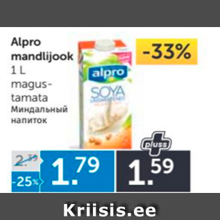 Allahindlus - Alpro mandlijook 1 l