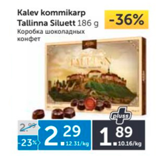 Allahindlus - Kalev kommikarp Tallinna Siluett 186 g