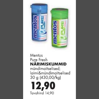 Allahindlus - Mentos Pure Fresh Närimiskummid