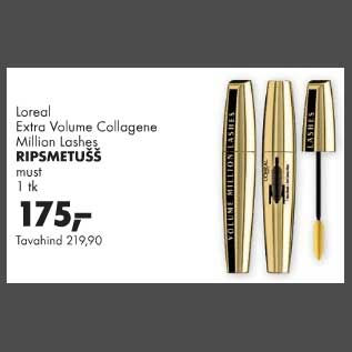 Allahindlus - Loreal Extra Volume Collagene Million Lashes Ripsmetušš