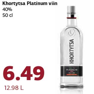 Allahindlus - Khortytsa Platinum viin