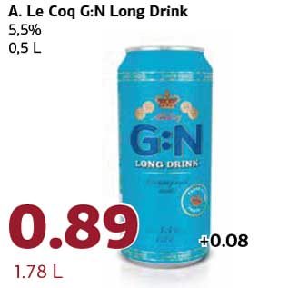 Allahindlus - A. Le Coq G:N Long Drink