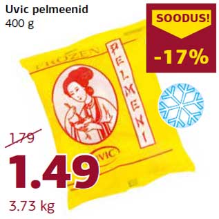 Allahindlus - Uvic pelmeenid 400 g