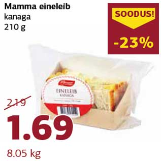 Allahindlus - Mamma eineleib kanaga 210 g