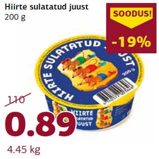 Allahindlus - Hiirte sulatatud juust 200 g