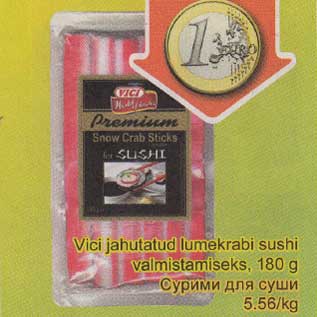 Allahindlus - Vici jahutatud lumekrabi sushi valmistamiseks, 180 g