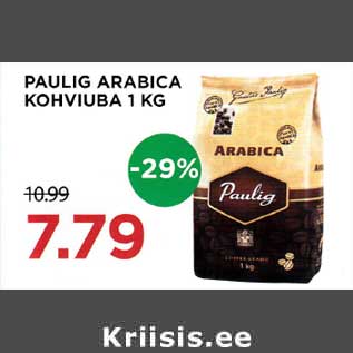 Allahindlus - PAULIG ARABICA KOHVIUBA 1 KG