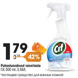 Allahindlus - Puhastusvahend vannitoale Cif, 500 ml, 3,58/L