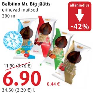 Allahindlus - Balbiino Mr. Big jäätis