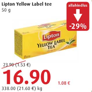 Allahindlus - Lipton Yellow Label tee