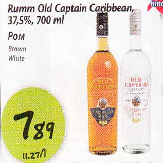 Allahindlus - Rumm Old Captain Саribbеаn, 37,5%,700ml