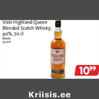 Allahindlus - Viski Highland Queen Blended Scotch Whisky, 40%, 70 cl