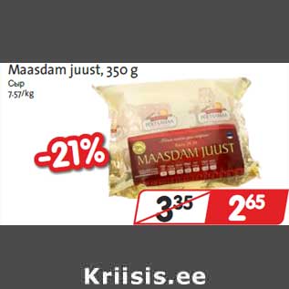 Allahindlus - Maasdam juust, 350 g