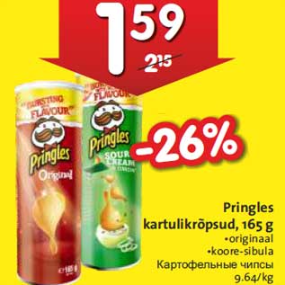 Allahindlus - Pringles kartulikrõpsud, 165 g