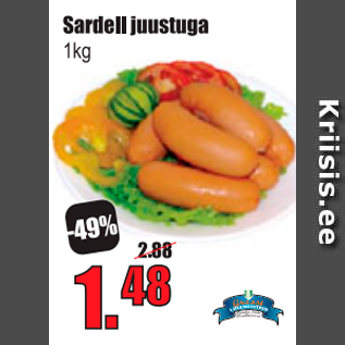 Allahindlus - Sardell juustuga 1kg