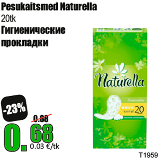 Allahindlus - Pesukaitsmed Naturella 20tk