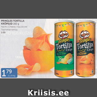 Allahindlus - PRINGLES TORTILLA KRÕPSUD 160 G