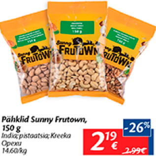 Allahindlus - Pähklid Sunny Frutown, 150 g