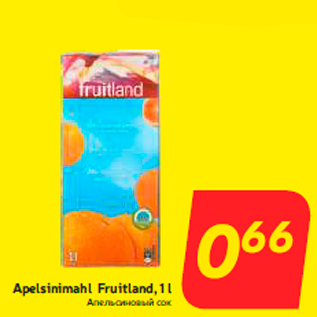 Allahindlus - Apelsinimahl Fruitland, 1 l