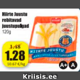 Allahindlus - Hiirte Juustu rebitavad juustupulgad 120 g