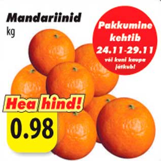 Allahindlus - Mandariinid kg