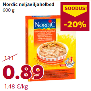 Allahindlus - Nordic neljaviljahelbed 600 g