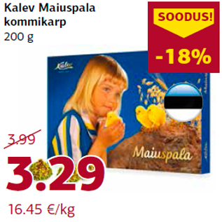 Allahindlus - Kalev Maiuspala kommikarp 200 g