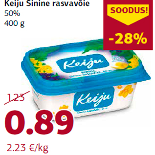 Allahindlus - Keiju Sinine rasvavõie 50% 400 g