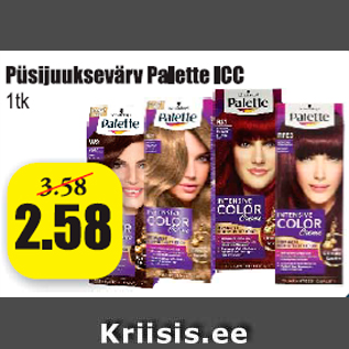 Allahindlus - Püsijuuksevärv Palette ICC 1 tk