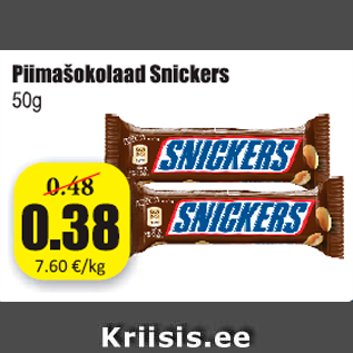 Allahindlus - Piimašokolaad Sniskers 50 g