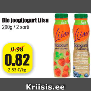 Allahindlus - Bio joogijogurt Liisu