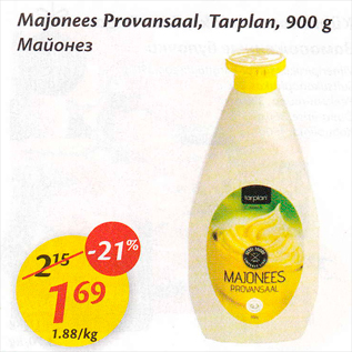 Allahindlus - Majonees Provansaal, Tarplan, 900 g