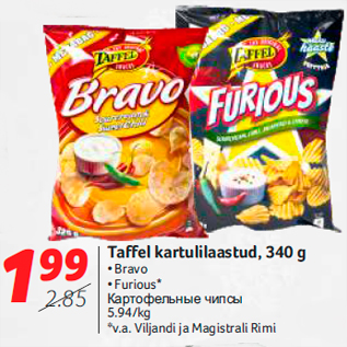 Allahindlus - Taffel kartulilaastud, 340 g