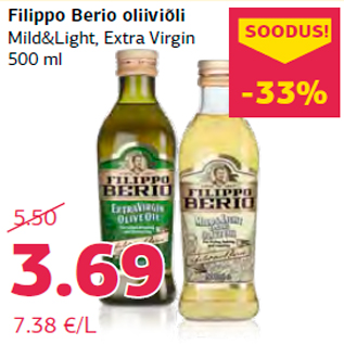 Allahindlus - Filippo Berio oliiviõli