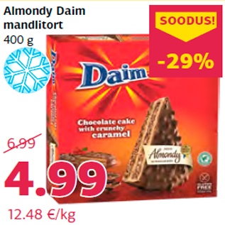 Allahindlus - Almondy Daim mandlitort 400 g