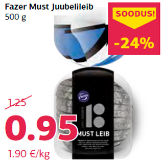 Allahindlus - Fazer Must Juubelileib 500 g