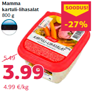 Allahindlus - Mamma kartuli-lihasalat 800 g