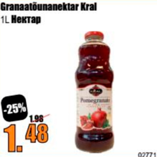 Allahindlus - Granaatõunanektar Kral 1 l